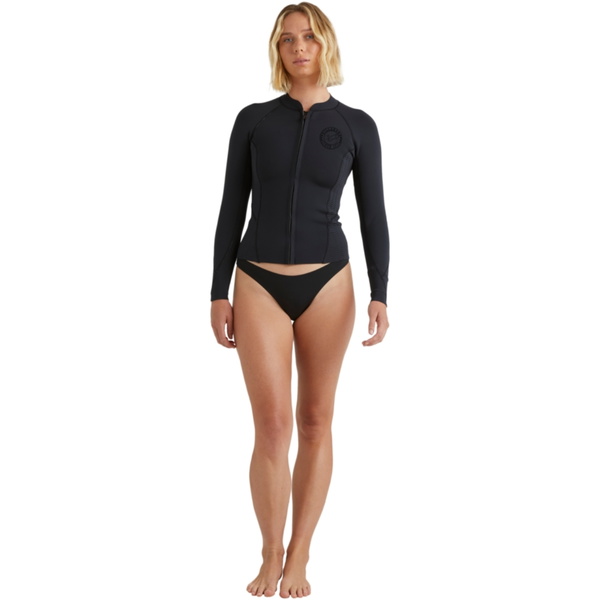 2026 Billabong Womens Peeky Natural 1mm Front Zip Jacket ABJW800108 - Black